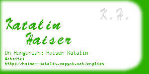 katalin haiser business card
